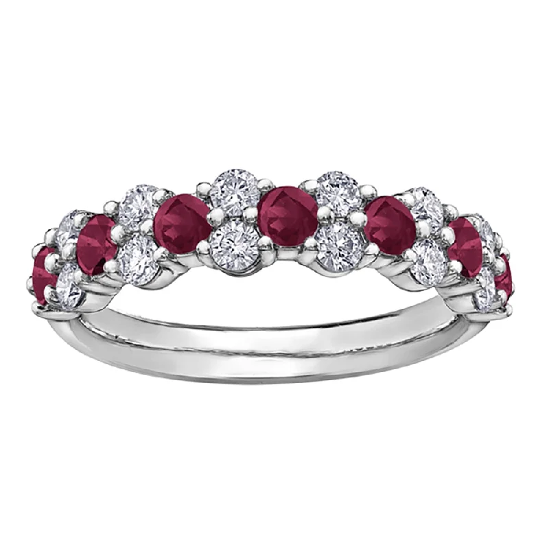 Art deco - style anniversary rings with geometric patternsRuby and Canadian Diamond Ring Art deco - style anniversary rings with geometric patternsRuby and Canadian Diamond Ring