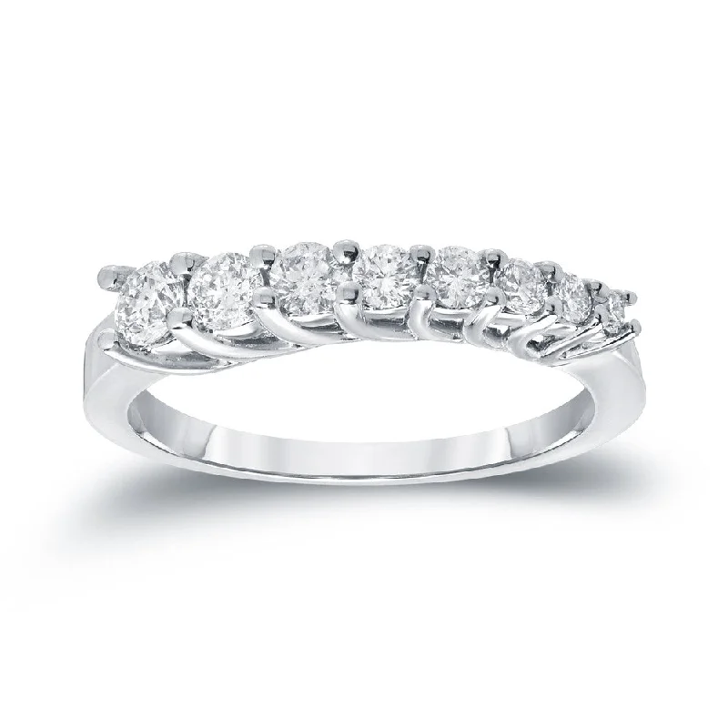 Princess - Cut Women's Diamond Rings in White Gold with a High - Clarity Diamond for a Modern LookAuriya Round Diamond Wedding Band 1/2ct TDW 14k White Gold Princess - Cut Women's Diamond Rings in White Gold with a High - Clarity Diamond for a Modern LookAuriya Round Diamond Wedding Band 1/2ct TDW 14k White Gold