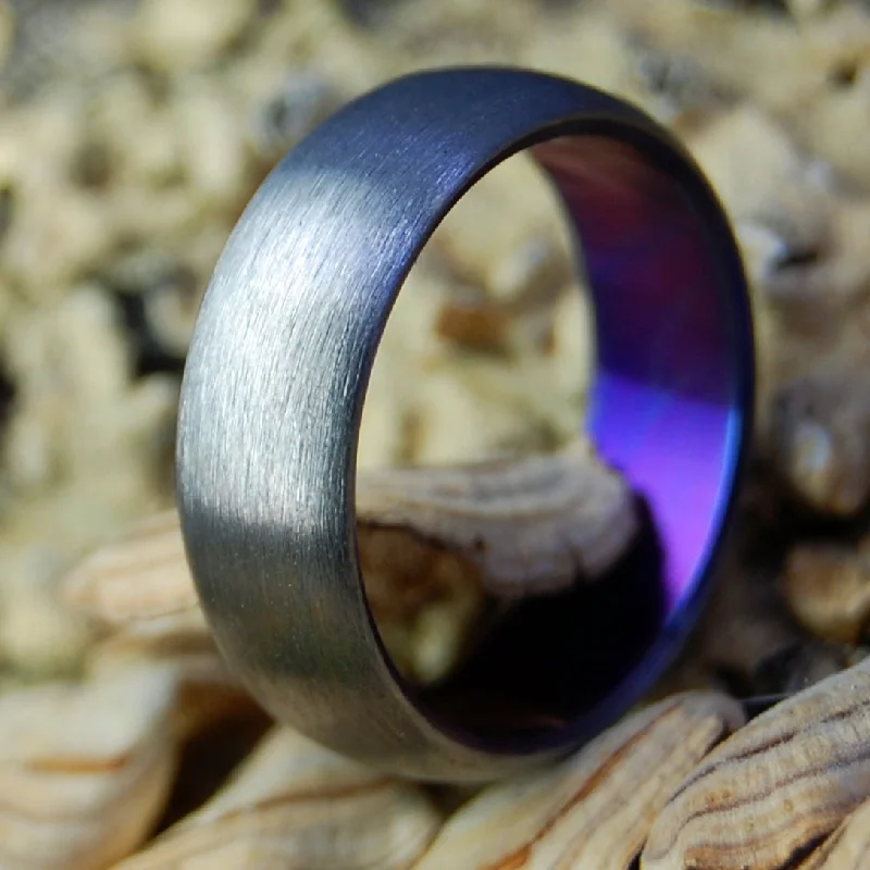 Women's Rings with Hidden Compartments for Secret KeepsakesShroud Of Purple | Men's Titanium Wedding Ring Women's Rings with Hidden Compartments for Secret KeepsakesShroud Of Purple | Men's Titanium Wedding Ring