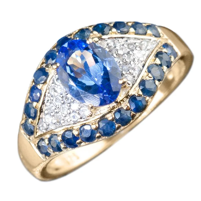 Engagement - Inspired Women's Rings with a Halo of Small DiamondsNazar Ring