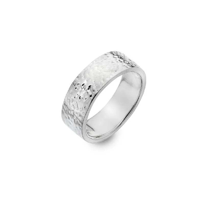 Men's two - tone rings combining silver and goldSea Gems Wide Coast Unisex Ring
