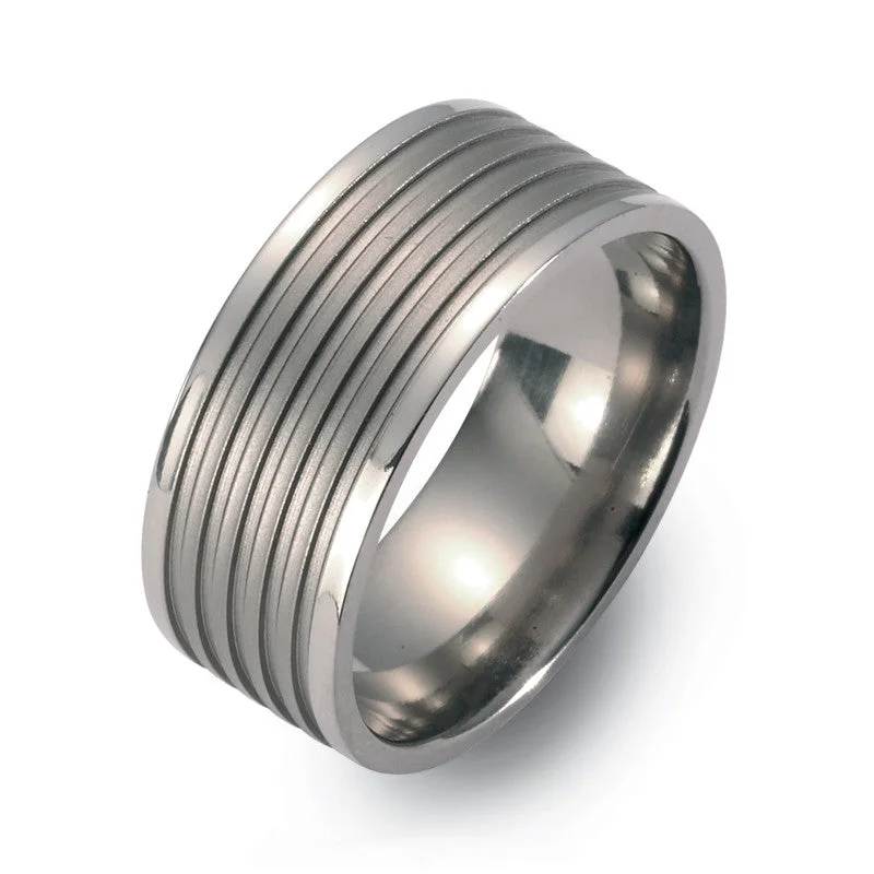 Titanium Rings with a Pearl - and - Diamond - Accented Design50980-01 TeNo Titanium Ring Titanium Rings with a Pearl - and - Diamond - Accented Design50980-01 TeNo Titanium Ring