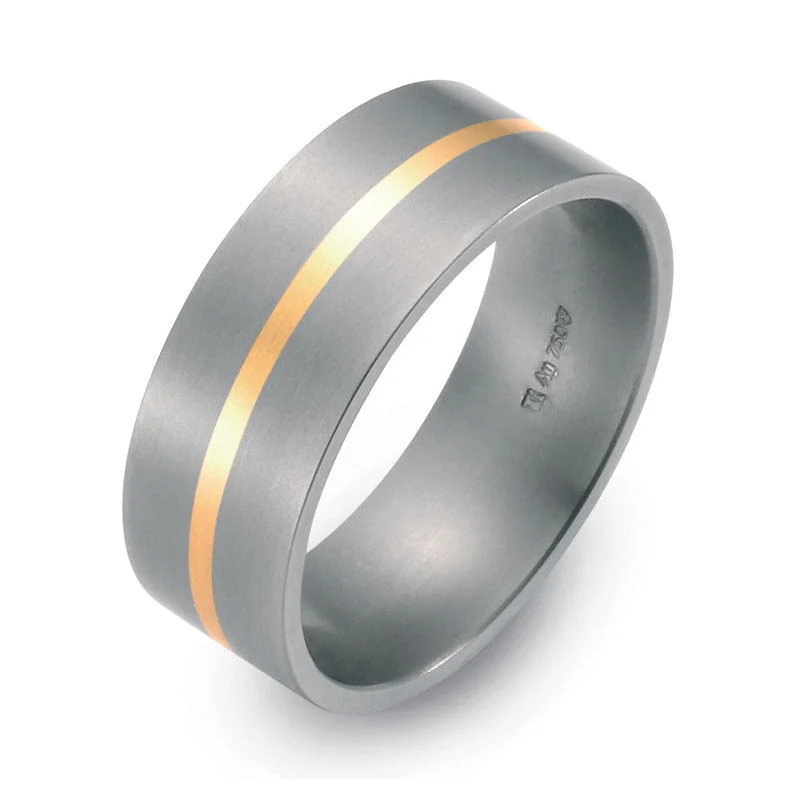 Titanium Rings with a Laser - Cut Openwork Pattern50969-01 TeNo Titanium Ring