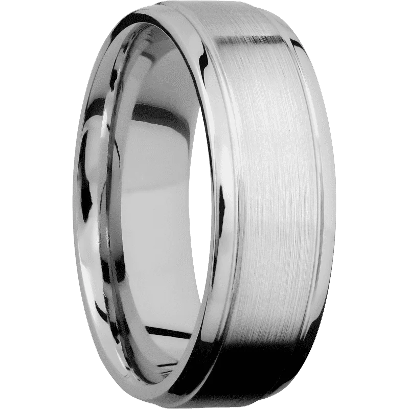 Men's hematite - ring for a metallic gray lusterCobalt Chrome + Satin , Polish Finish Men's hematite - ring for a metallic gray lusterCobalt Chrome + Satin , Polish Finish
