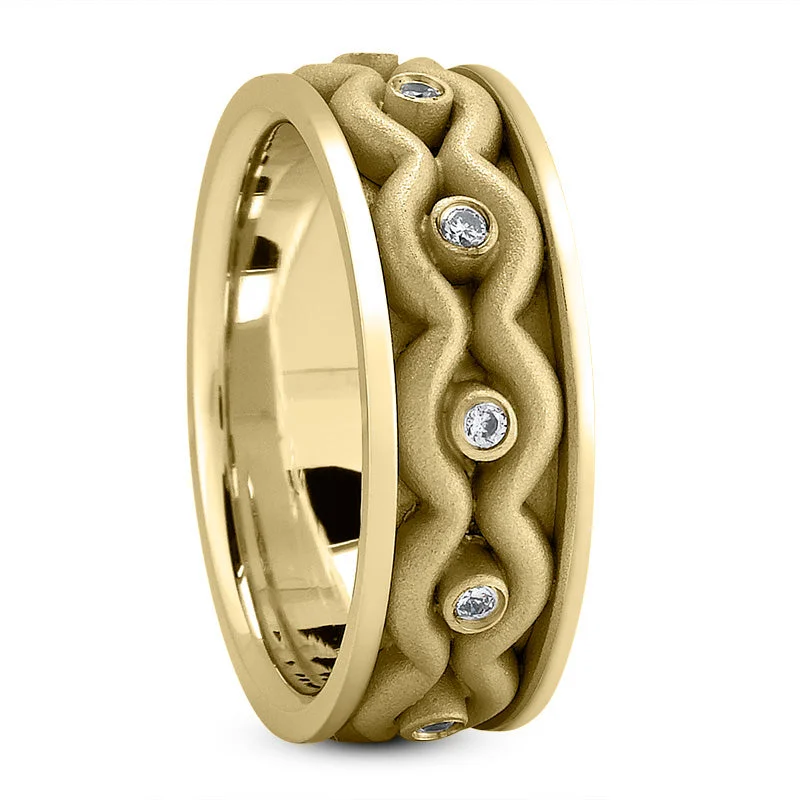 Heart - Shaped Women's Diamond Rings in Rose Gold for a Romantic and Symbolic GiftJaxon Men's Diamond Wedding Ring Round Cut Wavy Rope in 14K White/Yellow/Rose Gold By Mike Nekta NYC, 8MM Heart - Shaped Women's Diamond Rings in Rose Gold for a Romantic and Symbolic GiftJaxon Men's Diamond Wedding Ring Round Cut Wavy Rope in 14K White/Yellow/Rose Gold By Mike Nekta NYC, 8MM