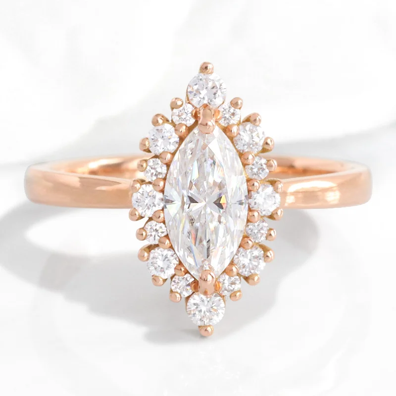 Men's Peridot Engagement Rings in 14K Gold - Filled Metal with a Micro - Pave SettingMarquise Moissanite Engagement Ring in Tiara Halo Diamond Tapered Band Men's Peridot Engagement Rings in 14K Gold - Filled Metal with a Micro - Pave SettingMarquise Moissanite Engagement Ring in Tiara Halo Diamond Tapered Band