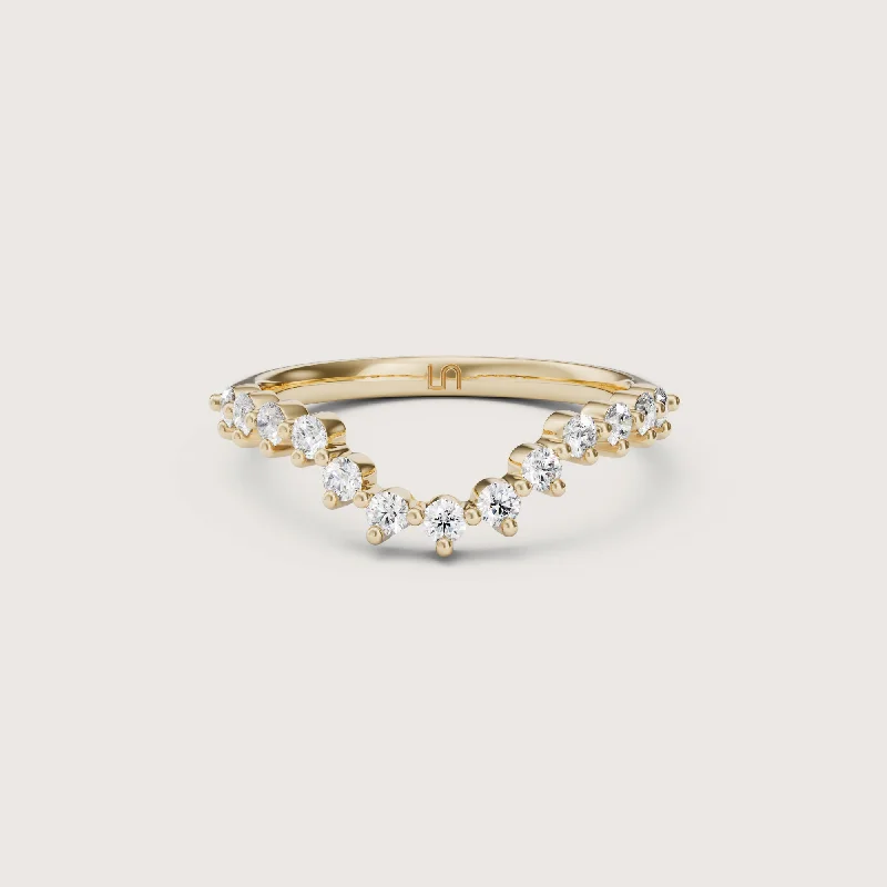Magnetic Clasp Women's Rings for Easy Wearing and RemovalBloom Curved Band