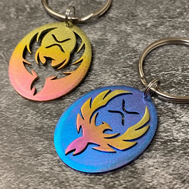 Stackable Titanium Rings with Different Widths and TexturesTitanium Rise of the Phoenix XRP Keychain/Pendant Stackable Titanium Rings with Different Widths and TexturesTitanium Rise of the Phoenix XRP Keychain/Pendant