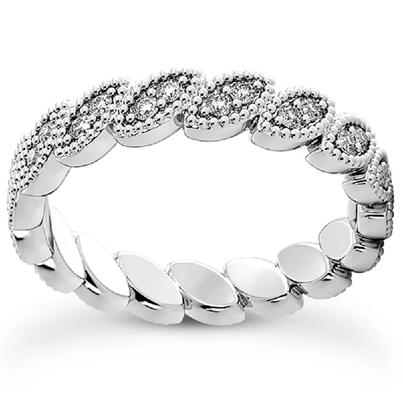 Cushion - Cut Women's Diamond Rings in Platinum with a Soft and Romantic AppearancePompeii3 Platinum 1/3 Ct TDW Diamond Eternity Ring Womens Stackable Wedding Band Cushion - Cut Women's Diamond Rings in Platinum with a Soft and Romantic AppearancePompeii3 Platinum 1/3 Ct TDW Diamond Eternity Ring Womens Stackable Wedding Band