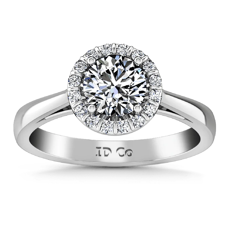 Women's Rings with Birthstones for a Personalized TouchRound Diamond Halo Engagement Ring Soleil 14K White Gold Women's Rings with Birthstones for a Personalized TouchRound Diamond Halo Engagement Ring Soleil 14K White Gold