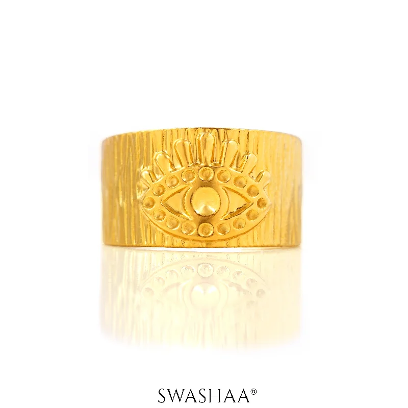 Women's 18K Gold Solitaire Diamond Ring for an Elegant Everyday LookFrost Eye 18K Gold Plated Ring Women's 18K Gold Solitaire Diamond Ring for an Elegant Everyday LookFrost Eye 18K Gold Plated Ring