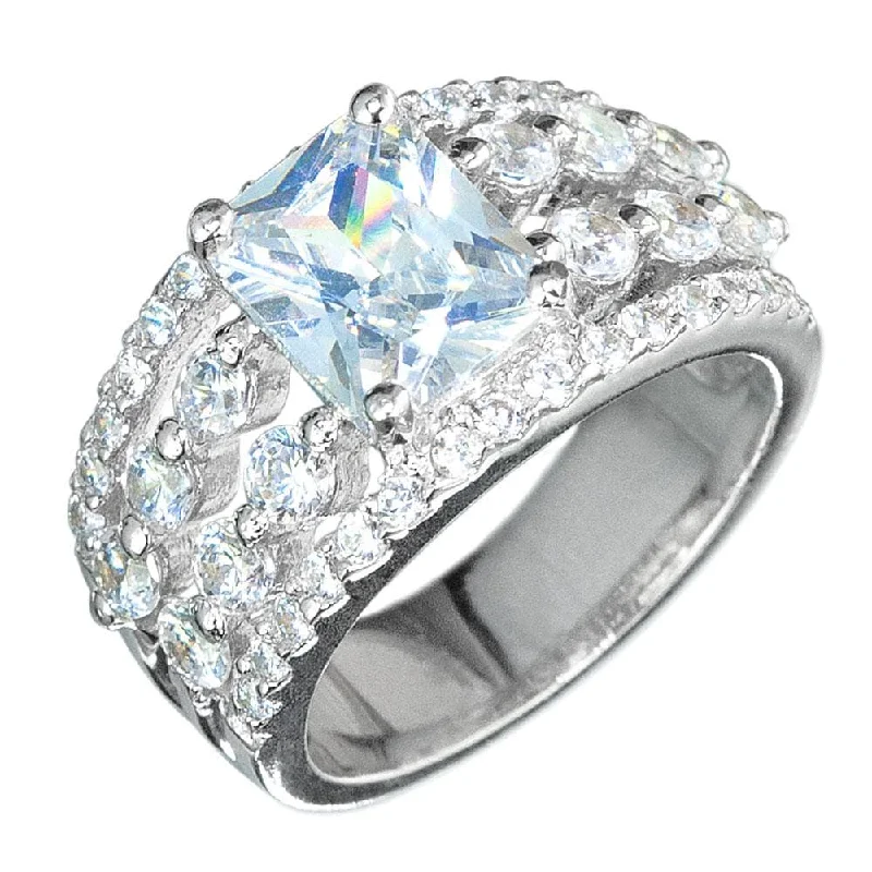 Stackable Gemstone Rings for Women in Amethyst, Sapphire, and EmeraldRadiant Ring