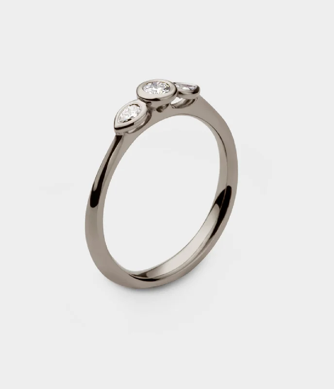 Anniversary rings with a diamond - and - ruby combinationAngel Three Stone Engagement Ring Anniversary rings with a diamond - and - ruby combinationAngel Three Stone Engagement Ring