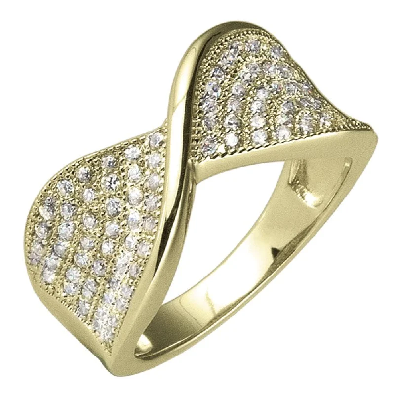 Women's Infinity Symbol Rings in Rose Gold for a Romantic TouchPave Twist Gold Ring Women's Infinity Symbol Rings in Rose Gold for a Romantic TouchPave Twist Gold Ring