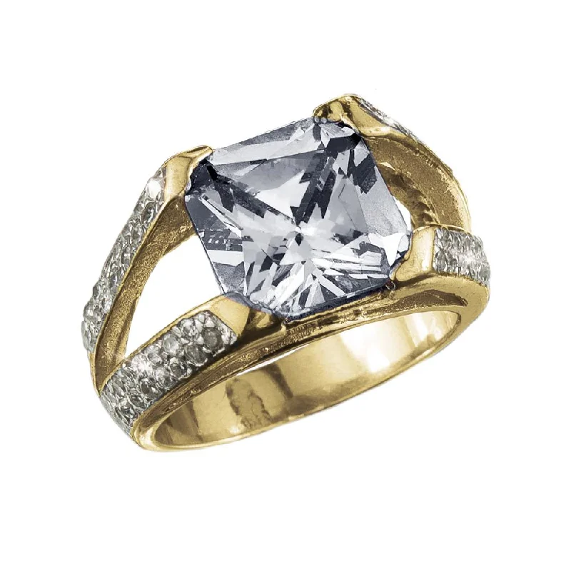Women's 18K Gold Solitaire Diamond Ring for an Elegant Everyday LookRadiant White Ring Women's 18K Gold Solitaire Diamond Ring for an Elegant Everyday LookRadiant White Ring