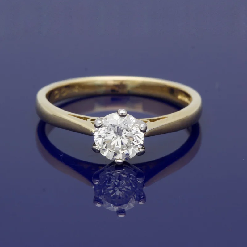 18ct Yellow Gold Diamond Solitaire Ring
