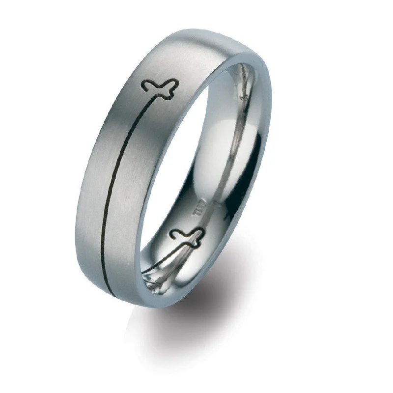 Titanium Rings with Mother - of - Pearl Inlays for an Elegant Touch51858-01 TeNo Titanium Ring Titanium Rings with Mother - of - Pearl Inlays for an Elegant Touch51858-01 TeNo Titanium Ring