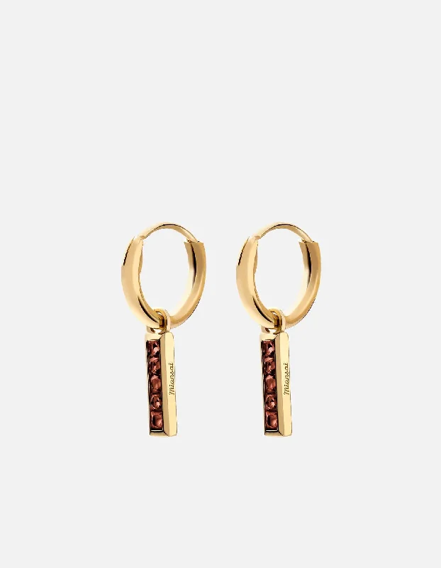 Magnetic Clasp Women's Rings for Easy Wearing and RemovalTotem Garnet Huggie Earrings, Gold Vermeil Magnetic Clasp Women's Rings for Easy Wearing and RemovalTotem Garnet Huggie Earrings, Gold Vermeil