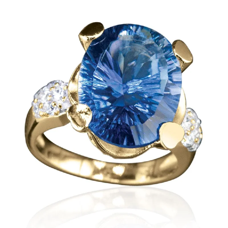 Stackable Gemstone Rings for Women in Amethyst, Sapphire, and EmeraldAzure Ring