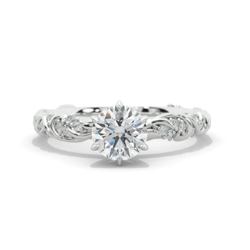Ornamental Moissanite Giliarto Gold Engagement Ring