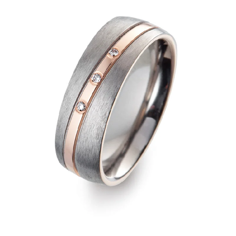 Titanium Rings with a Frosted - Finish Surface for a Modern Aesthetic52416-01 TeNo Titanium Ring Titanium Rings with a Frosted - Finish Surface for a Modern Aesthetic52416-01 TeNo Titanium Ring