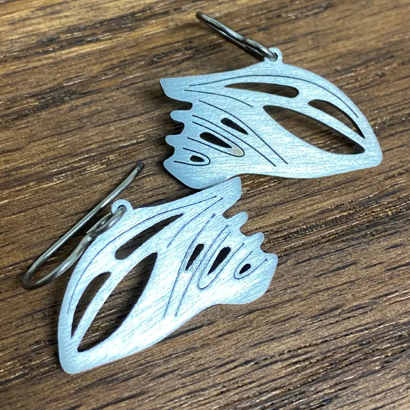 Titanium Rings with a Magnetic Insert for a Novel FeatureTitanium Cycling Helmet Earrings Titanium Rings with a Magnetic Insert for a Novel FeatureTitanium Cycling Helmet Earrings