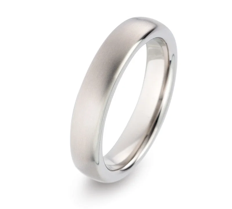 Titanium Rings with a Floral - Engraved Shank52431-02 TeNo Titanium Ring