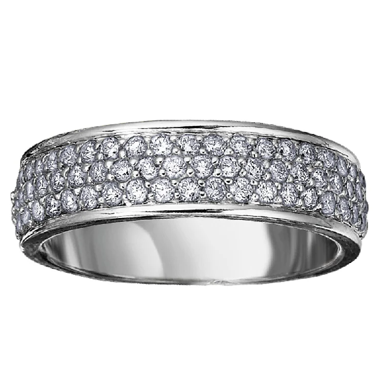 Princess - cut diamond anniversary rings for a classic elegancePavé Diamond Bands