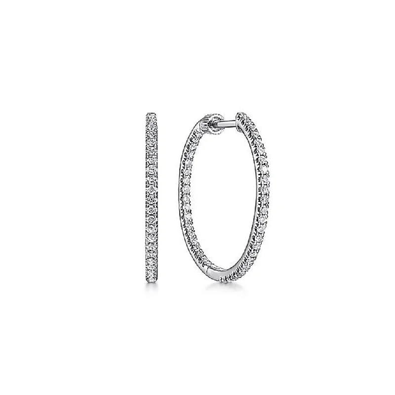 Gabriel 14K Diamond Hoop Earrings