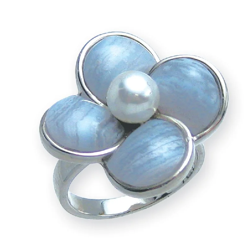 Statement - Making Cocktail Rings for Women with Large Cubic ZirconiaLace Agate Ring Statement - Making Cocktail Rings for Women with Large Cubic ZirconiaLace Agate Ring