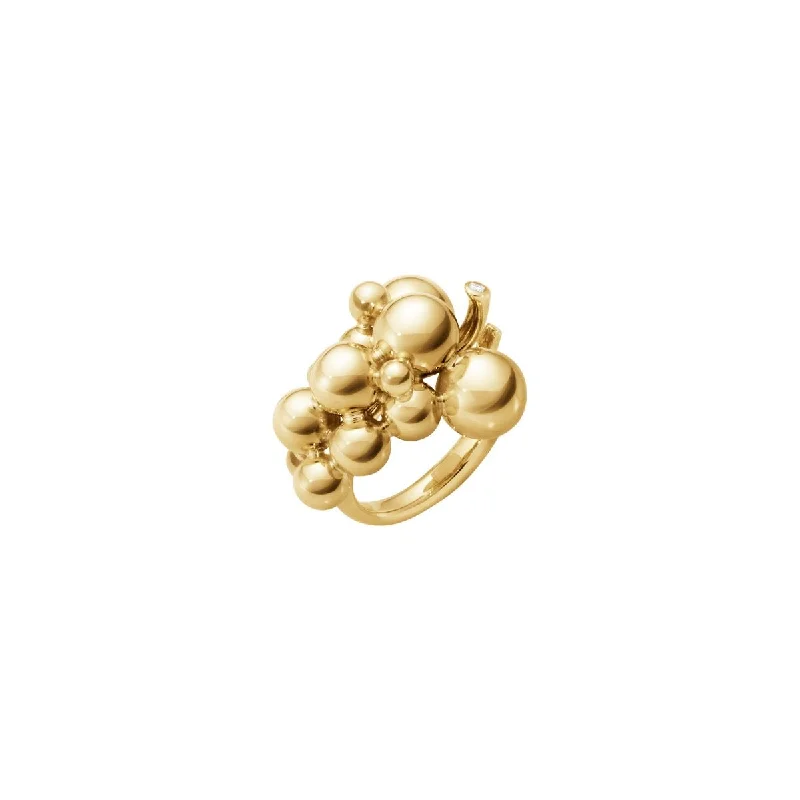 Magnetic Clasp Women's Rings for Easy Wearing and RemovalMoonlight Grapes Big 18K Gold Ring