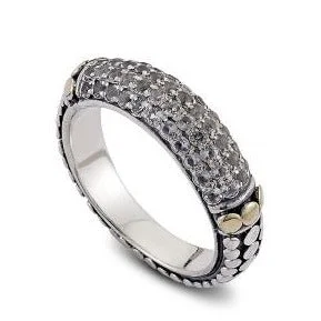 Open - Band Fashion Rings in Sterling Silver with Gemstone InlaysWhite Topaz Dewi Sita Ring Open - Band Fashion Rings in Sterling Silver with Gemstone InlaysWhite Topaz Dewi Sita Ring