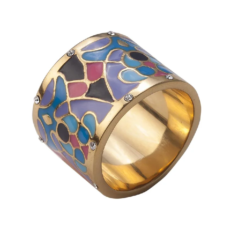 Tennis - Style Women's Rings with a Row of Round Diamonds in PlatinumGolden Peacock Ring Tennis - Style Women's Rings with a Row of Round Diamonds in PlatinumGolden Peacock Ring