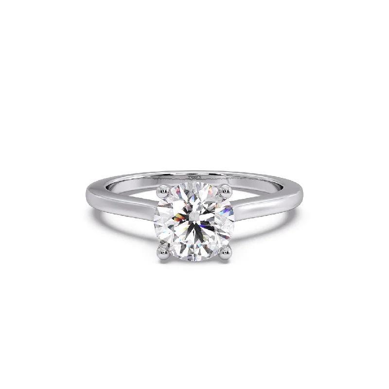 Men's Peridot Engagement Rings in 14K Gold - Filled Metal with a Micro - Pave SettingClassic Teresa Diamond Solitaire Engagement Ring