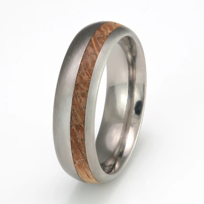 Men's infinity - symbol rings for a romantic meaningTitanium Ring 6mm Rounded with Off-Centre Wood Inlay Men's infinity - symbol rings for a romantic meaningTitanium Ring 6mm Rounded with Off-Centre Wood Inlay