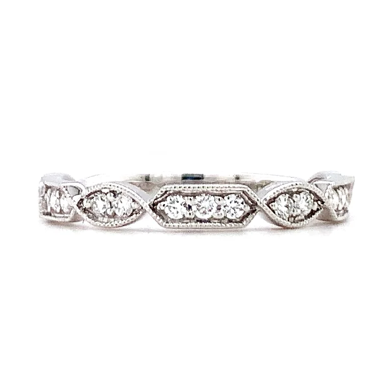 Signature - Design Women's Diamond Rings with a Brand - Specific Pattern and High - Quality DiamondsDiamond & White Gold Twist Wedding Band Signature - Design Women's Diamond Rings with a Brand - Specific Pattern and High - Quality DiamondsDiamond & White Gold Twist Wedding Band