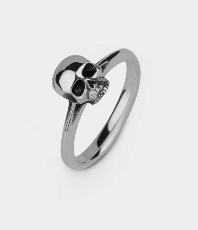 Sapphire and diamond anniversary rings for a regal touchMini Skull Ring