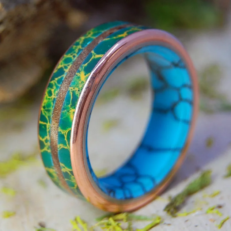 Men's cross - shaped rings for a religious statementJade In The Desert Plus | Men's Redwood, Egyptian Jade & Titanium Wedding Ring Men's cross - shaped rings for a religious statementJade In The Desert Plus | Men's Redwood, Egyptian Jade & Titanium Wedding Ring