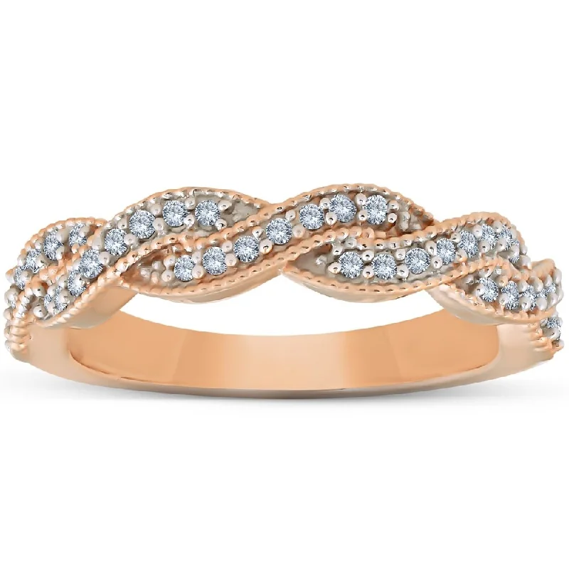 Pear - Shaped Women's Diamond Rings in Yellow Gold with a Single - Diamond Pendant Look1/3 Ct Diamond Infinity Womens Wedding Anniversary Ring 14k Rose Gold Band Pear - Shaped Women's Diamond Rings in Yellow Gold with a Single - Diamond Pendant Look1/3 Ct Diamond Infinity Womens Wedding Anniversary Ring 14k Rose Gold Band