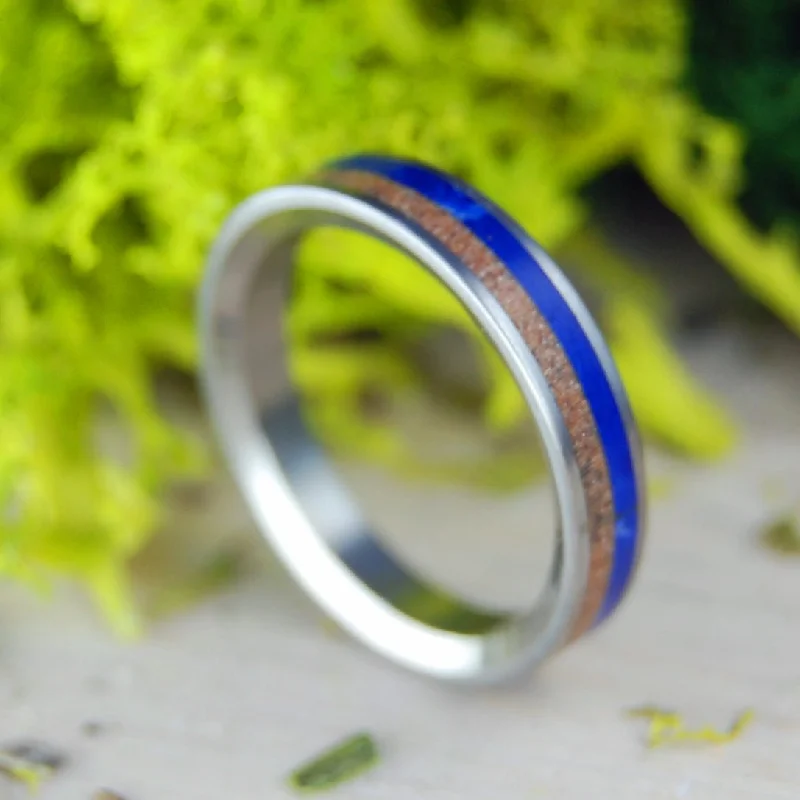 Boho - Style Women's Rings with Turquoise and Leather AccentsSodalite Blues | Men's Cherry Wood, Sodalite & Titanium Wedding Ring Boho - Style Women's Rings with Turquoise and Leather AccentsSodalite Blues | Men's Cherry Wood, Sodalite & Titanium Wedding Ring