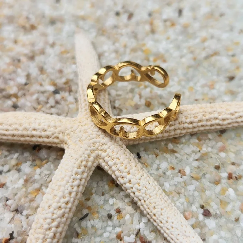 Tennis - Style Women's Rings with a Row of Round Diamonds in PlatinumFOREVER  - IN ROSE GOLD / GOLD & SILVER WATERPROOF TOE RINGS
