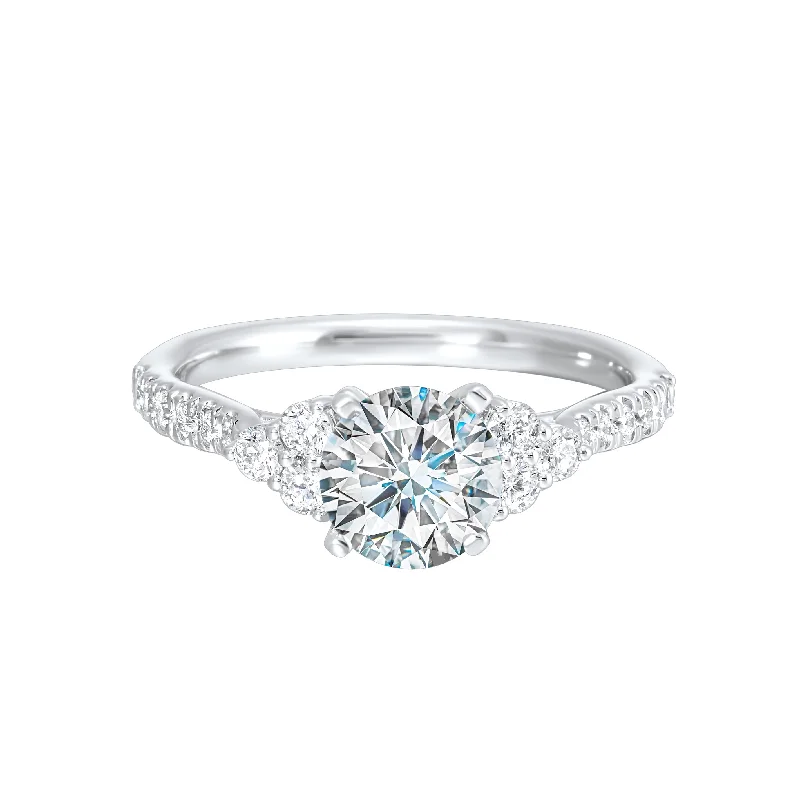 Men's Turquoise Engagement Rings in 925 Silver with a Southwestern - Inspired Band1/3 Ctw Daphne Diamond Engagement Ring Setting in 14 Karat White Gold Men's Turquoise Engagement Rings in 925 Silver with a Southwestern - Inspired Band1/3 Ctw Daphne Diamond Engagement Ring Setting in 14 Karat White Gold