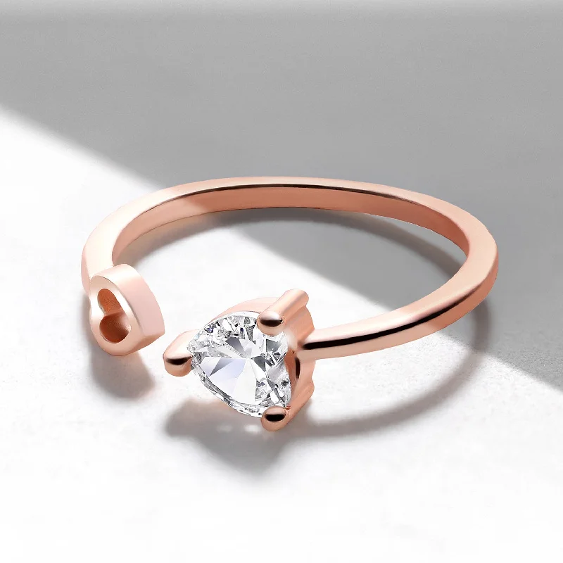 Cubic zirconia double finger rings as an affordable optionDual Heart Adjustable Finger Ring Cubic zirconia double finger rings as an affordable optionDual Heart Adjustable Finger Ring