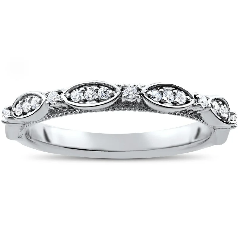 Tennis - Style Women's Diamond Rings with a Continuous Row of Diamonds for a Classic and Versatile Look1/4ct Diamond Wedding Ring Womens Stackable Anniversary Ring 14k White Gold Tennis - Style Women's Diamond Rings with a Continuous Row of Diamonds for a Classic and Versatile Look1/4ct Diamond Wedding Ring Womens Stackable Anniversary Ring 14k White Gold