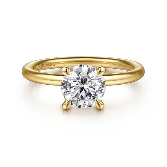 Men's Diamond Engagement Rings with Platinum Band and Halo Setting for a Luxury ProposalTiana - 14K Yellow Gold Round Solitaire Diamond Engagement Ring (Setting Only) Men's Diamond Engagement Rings with Platinum Band and Halo Setting for a Luxury ProposalTiana - 14K Yellow Gold Round Solitaire Diamond Engagement Ring (Setting Only)