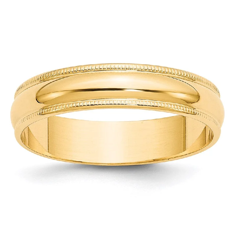 Men's Celtic - pattern rings with intricate designs14k Yellow Gold 5mm Lightweight Milgrain Half Round Wedding Band Size 4 Men's Celtic - pattern rings with intricate designs14k Yellow Gold 5mm Lightweight Milgrain Half Round Wedding Band Size 4
