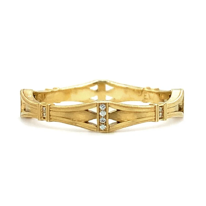 Halo - Style Women's Diamond Rings with a Center Diamond Surrounded by Smaller Diamonds in 18K GoldYellow Gold & Diamond Band - "Helena" Halo - Style Women's Diamond Rings with a Center Diamond Surrounded by Smaller Diamonds in 18K GoldYellow Gold & Diamond Band - "Helena"