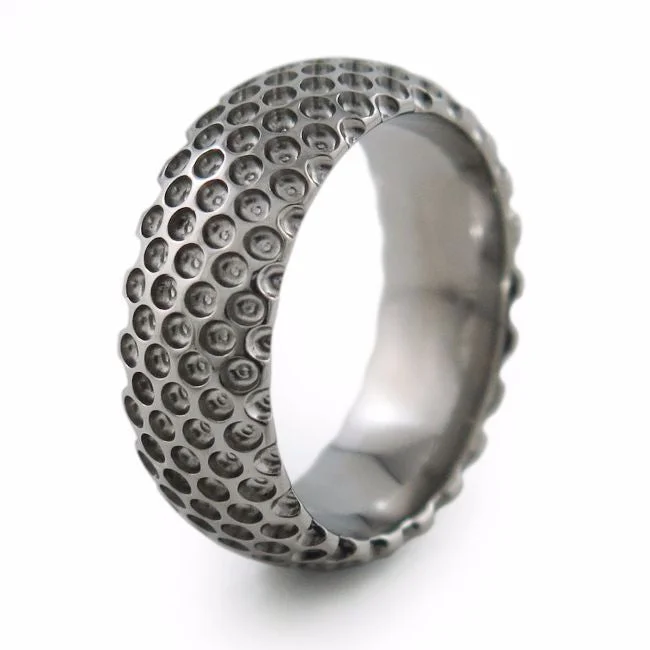 Men's turquoise - inlaid rings for a southwestern feelGolfer Mens Titanium Ring