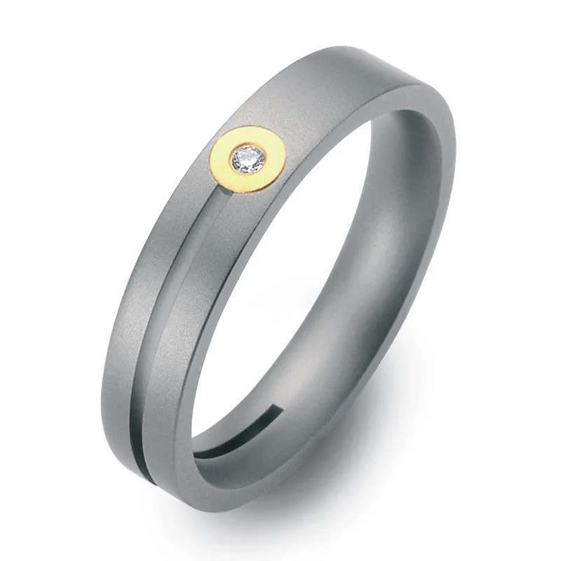 Titanium Rings with a Star - Shaped Gemstone Setting for a Celestial Theme50918-01 TeNo Titanium Ring Titanium Rings with a Star - Shaped Gemstone Setting for a Celestial Theme50918-01 TeNo Titanium Ring