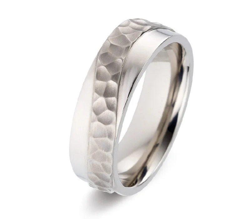 Titanium Rings with a Pearl - and - Diamond - Accented Design52440-01 TeNo Titanium Ring Titanium Rings with a Pearl - and - Diamond - Accented Design52440-01 TeNo Titanium Ring